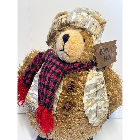 BORN TO FISH Teddy Bear (Bx Bear) - Picture 2 of 8